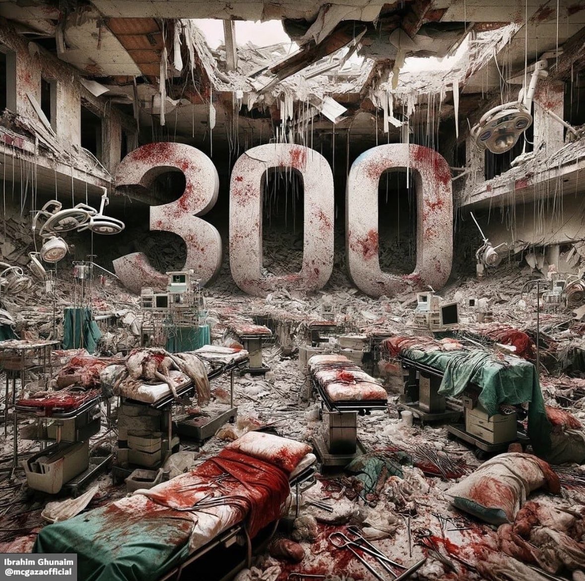 yipengGe's tweet photo. At least 300 healthcare workers have been reported killed in Gaza, since early October this year. ❤️‍🩹💔

This is completely unacceptable. And against international humanitarian law that provides rules to protect access to healthcare in times of armed conflict. https://t.co/0qAz2UGbmo