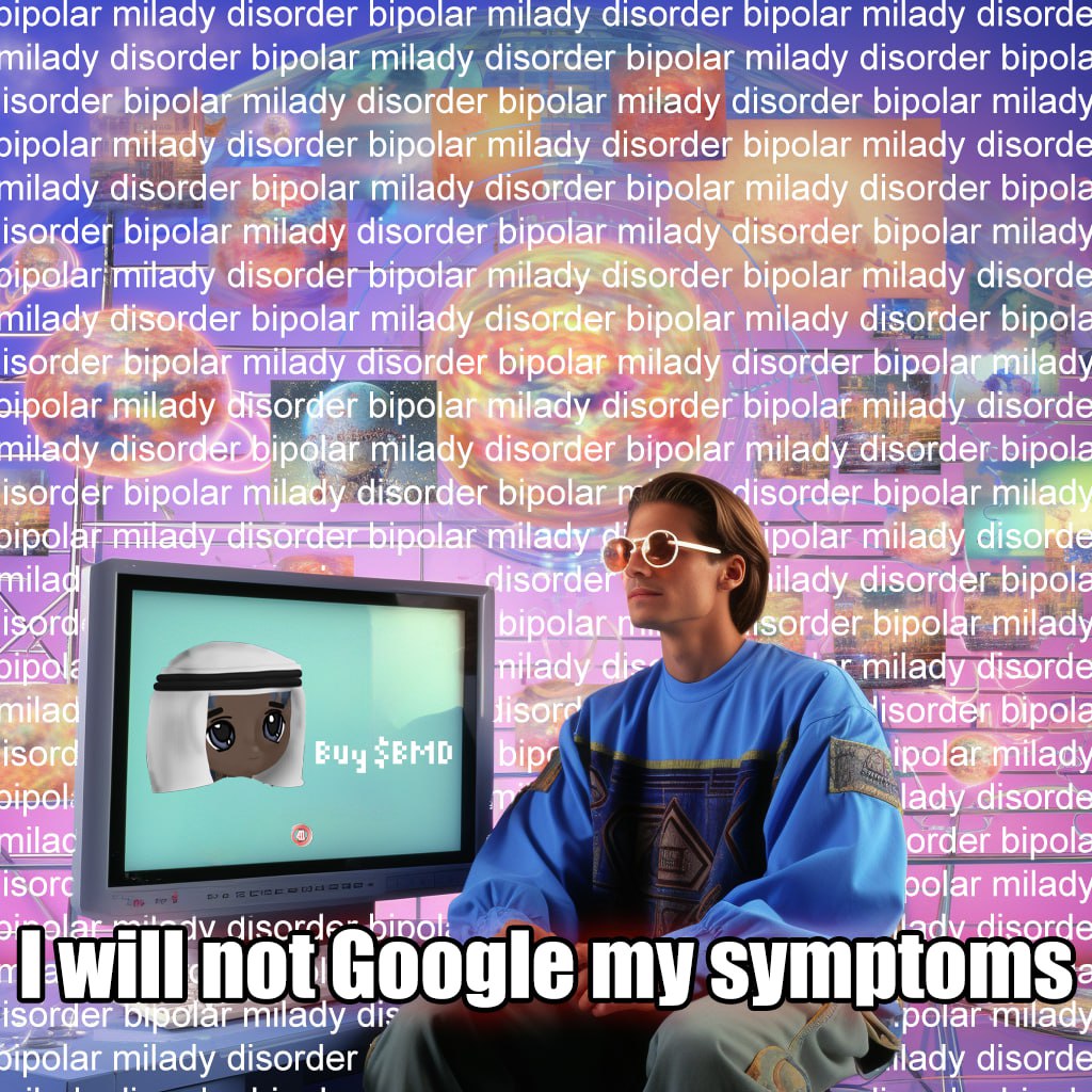 ⒷĮＰ𝕆𝕝𝓐𝐫 ๓ⒾℓＡᗪｙ ｄĮ𝓈ᗝｒᗪ𝐄𝓇 $BMD

telegram 
t.me/disordermilady

website
bipolarmiladydisorder.site

twitter
x.com/milady_disorder