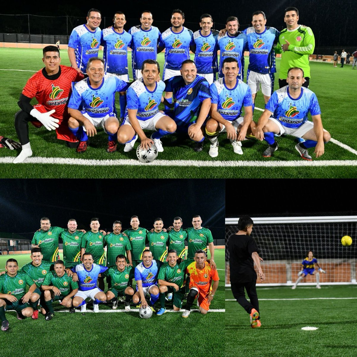MAguilarHurtado's tweet photo. ¡En #Oiba tenemos una de las mejores canchas de fútbol sintéticas del departamento! Hoy la inauguramos con un partido entre amigos, recordando la alegría que nos trae el deporte. Invertimos más de 7 mil millones de pesos para graderías, baños, camerinos, cafetería e iluminación profesional, garantizando el disfrute de más de 12 mil ciudadanos en la cuarta cancha más grande de #Santander. ¡Conózcanla! #LeCumplimosASantander 🚧