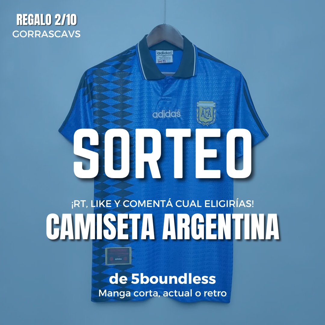 🎁 SORTEO DE CAMISETA ARGENTINA 🇦🇷

¡Ya salió el ganador del primero en IG /gorrascavsok y se lanza el segundo en twitter!

🔃 RT y like ❤️ a este tweet
✅ Seguir a <a href="/GorrasCavs/">Gorras CAVS</a>
👇 Comentá con captura de 5boundless cual elegirías! 
5boundless.com/Argentina-c132…

Se sortea el 31/12