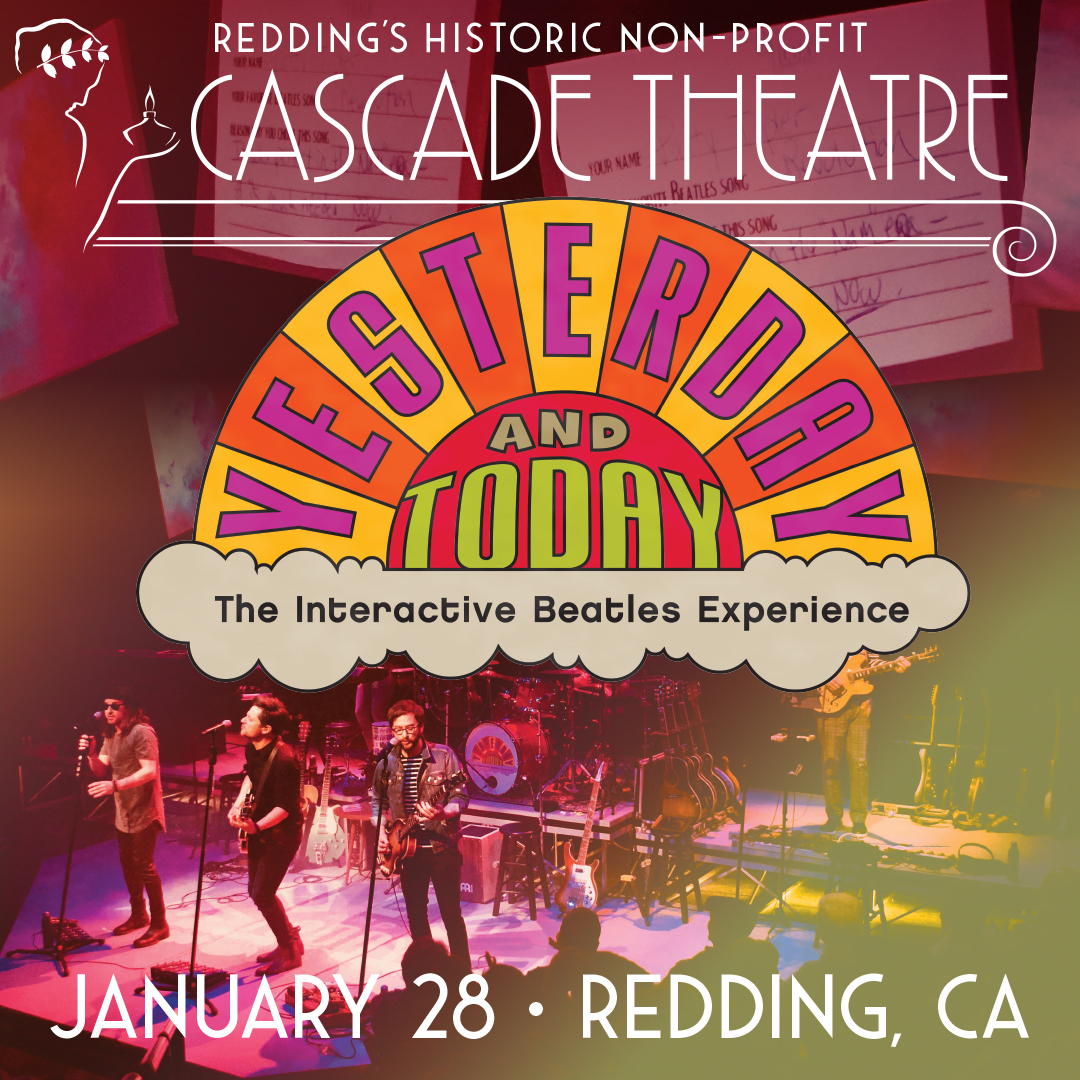 Cascade1935's tweet photo. 🎶 Immerse yourself in the Beatles magic at "Yesterday and Today: The Interactive Beatles Experience" at Cascade Theatre on Jan 28, 7:30 PM! 🌟 Audience-powered playlist – what's your favorite Beatles song? 🎤✨ #BeatlesExperience #CascadeTheatre 🎸 https://t.co/u09MSB9kGt