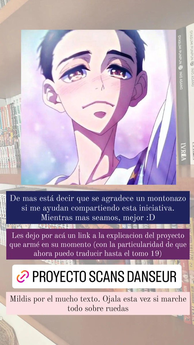 Rinconanime03's tweet photo. Bueno muchachos, oficialmente me dispongo a revivir el proyecto de traducir Dance Dance Danseur

Les replico por acá toda la info que subí a Insta recien, junto con la info del proyecto original

No duden en mandar MD si les interesa! Desde ya, la difusion es mas que agradecida!! https://t.co/At7FPDvWLK