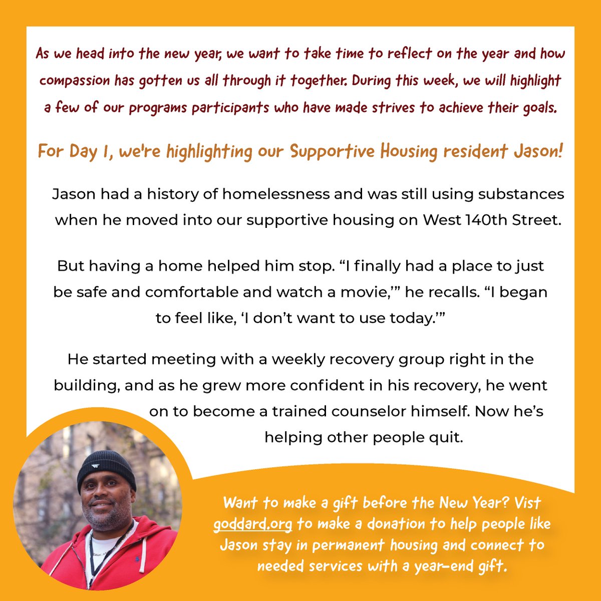 We're closing out 2023 with a Week of Compassion—a chance to celebrate some of our participants who are doing great things. Meet Jason.