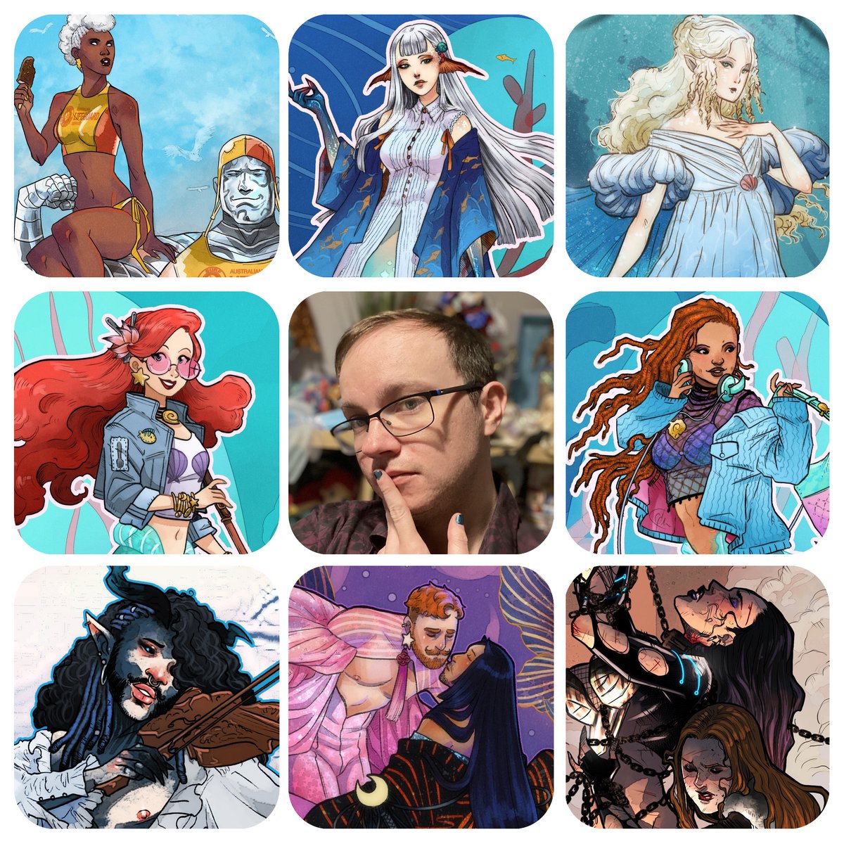 ChrisPDraws's tweet photo. Art vs Artist 2023 - so many mermaids, so little time.
#artvsartist2023 #art #artist #mermaid #storm #colossus #xmen #baldursgate3 #tiefling #foxandhound #indiecomic #comicartist #ariel #liveactionariel #thelittlemermaid #liveactionlittlemermaid #senhime #onmyoji #rosezine https://t.co/7FsZtqpkg7