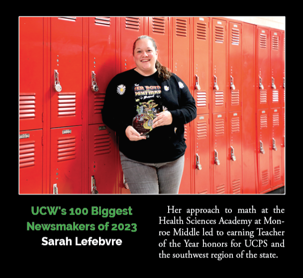 Sarah Lefebvre was once a student at Union County Public Schools. Now she is among the district's top teachers. (Photo courtesy of UCPS)
