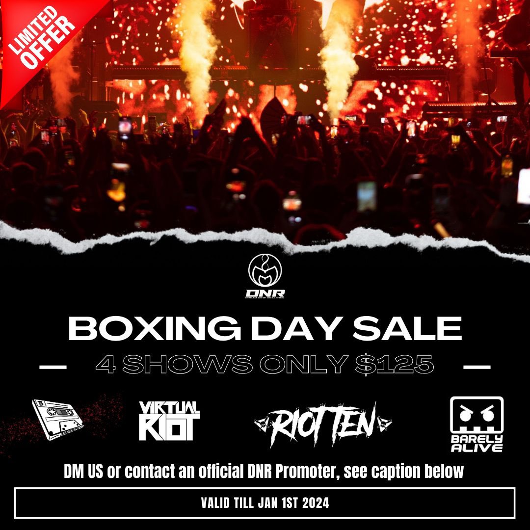 SAVE $55 now! For a limited time, get a wicked deal of 4 shows for ONLY $125! The original cost of our first four shows for 2024 comes to $180. 

SAVE &amp;55 NOW !!

DM us, or contact an official DNR promoter to secure your spot!

OFFER ENDS JANUARY 1ST!