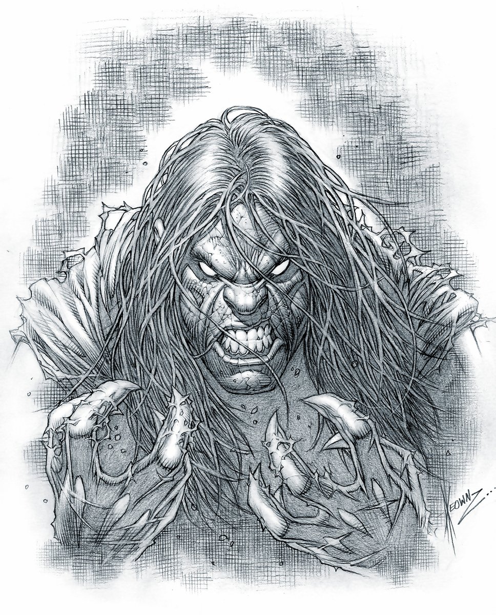 Splinterlands art contest / Graphite drawing of Qid Yuff — Hive, image size:968x1200