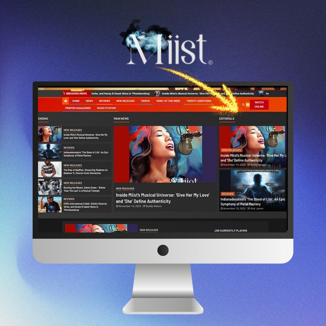 MiistTheSinger's tweet photo. MIIST THE SINGER ๐ฟ In the Media!โ Buddy Nelson of JamSphere reviewed Miist's two new singles and here is what he had to say! https://t.co/txQlaoLwBs #MiistTheSinger #grammyawards #narada #singersongwriter #femalesinger #popsinger #lovesongs #musician #artist #vancouver #YVR https://t.co/9w1Y68M503