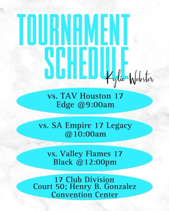 Come watch me play at Countdown City Classic in San Antonio, Dec 29 &amp; 30th.

<a href="/MoCoMavs/">MoCoMavs</a> 17White
<a href="/PDTexas/">Prep Dig Texas</a>