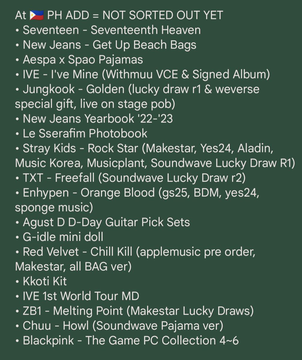 chingeechingu's tweet photo. #ChingeeUpdates โฌ๏ธsee post/thread
been busy last week but replying to dms today~
- box sorting will start tom
- no rush shipping due to holidays
- will dm each buyer once items are sorted and ready for shipping
- you may settle your rembal already
mod sco/ ggx/ sdd from cainta https://t.co/YiwQLe1dn8