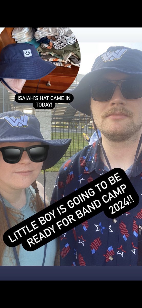 Our baby boy is going to be ready for Walker Valley band camp! Future mustang! 🎶🥁