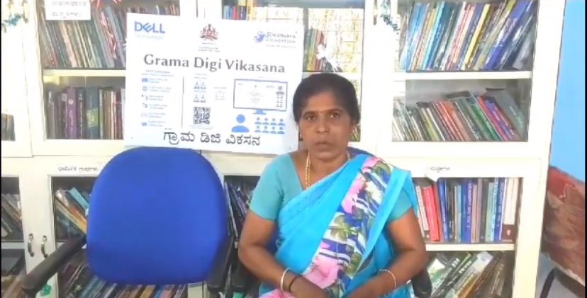 This lady is a sanitation worker in Kodagu.

She wanted to complete Class 10 exam. Hesitated due to age.

She used digital learning resources in the rural library to pass the exam. 

We commend her hard work! 

Thanks @sujasujitha <a href="/sikshana/">Sikshana Foundation</a> <a href="/DellTech/">Dell Technologies</a> @archneha #gramadigivikasana