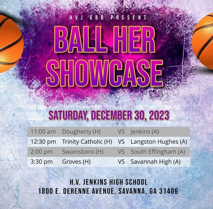 Please support the BallHer Showcase presented by <a href="/HVJ_GBB/">Jenkins Girls Basketball</a>, December 29th-30th at Herschel V. Jenkins HS. 🏀

Purchase your tickets today : gofan.co/event/1321026
