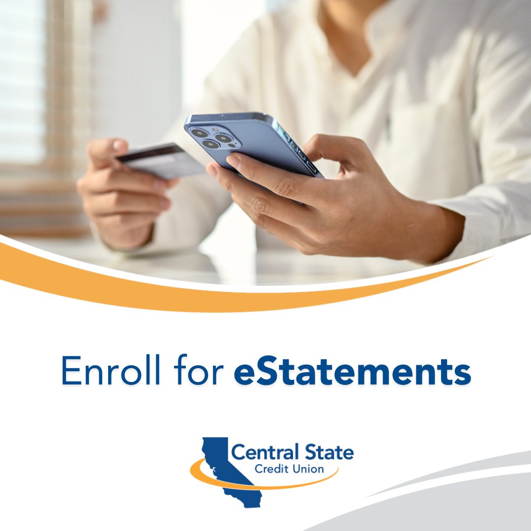 CentralStateCU's tweet image. Gift yourself the convenience of eStatements! In addition to reducing paper waste, eStatements require no storage or shredding, &amp;amp; you can quickly access your statements online with just a few clicks. 📲
Signing up is easy! &amp;gt;&amp;gt; bitstatement.org/bit/register.a…

#creditunion #personalfinance