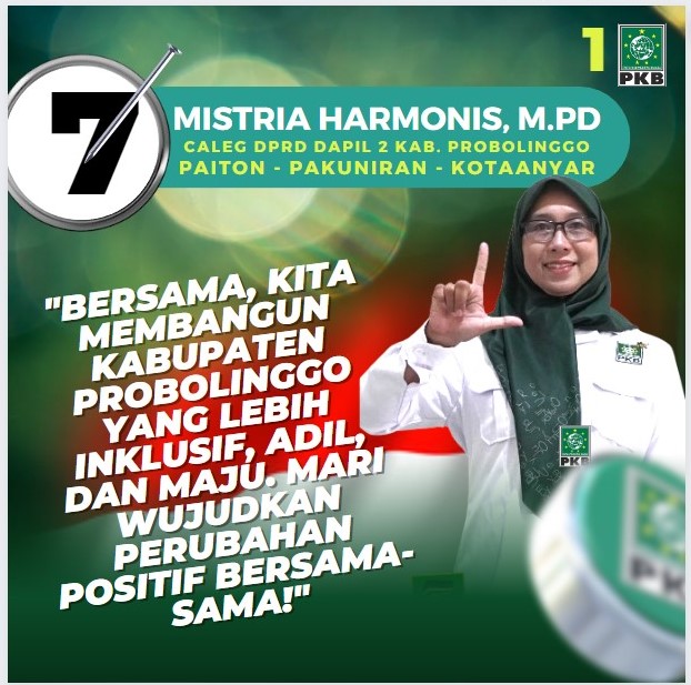 mistriaharmonis's tweet photo. "Bersama, kita membangun Kabupaten Probolinggo yang lebih inklusif, adil, dan maju. Mari wujudkan perubahan positif bersama-sama!"
#mistriaharmonis #pkb #raraharmonis #mbakrara #tretanmbakrara #paiton #pakuniran #kotaanyar https://t.co/KYAO1hY4Ji