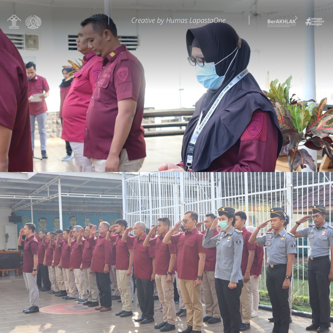 Lapastaone01's tweet photo. Hari ini Kamis (28/12) Lapas Kelas I Tangerang melaksanakan Apel pagi dan pemberian penghargaan pegawai teladan periode bulan Oktober - Desember Tahun 2023 yang dimulai pada pukul 07.30 sampai dengan selesai. https://t.co/vJnnzgPcQ7