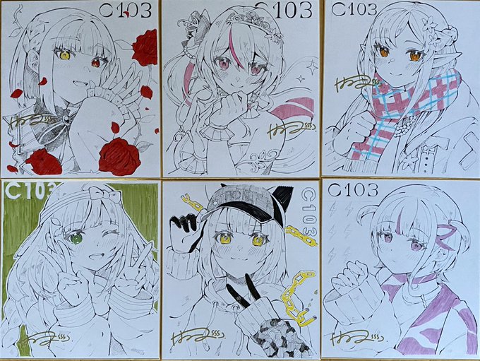 デカ色紙6枚描いた!✊ 