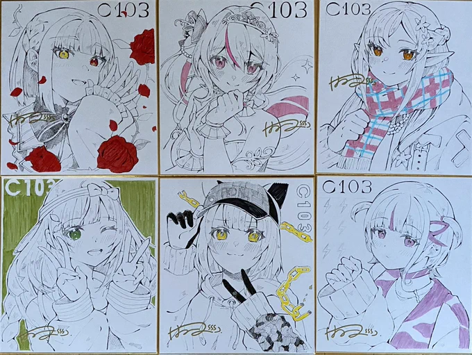 デカ色紙6枚描いた!✊ 