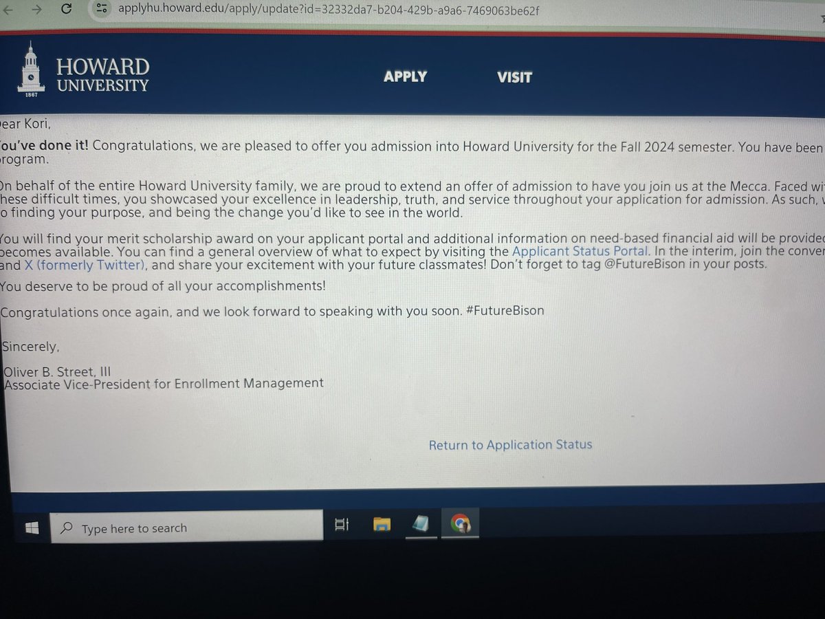 The only feeling greater than walking the yard at my beloved alma mater with my daughter is the moment she got her acceptance letter to thee illustrious Howard University! 
#Thelegacycontinues
#webleedredandblue
#HU92
#HU28