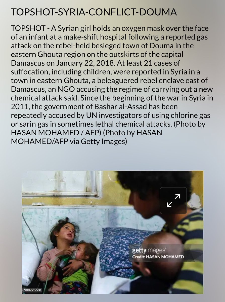 Many are sharing the below image of a girl giving oxygen to her little brother and falsely attributing it to #Gaza/#Palestine. 

This is actually a Syrian girl following a gas attack by Assad regime on Douma in the eastern Ghouta region on the outskirts of the capital Damascus on