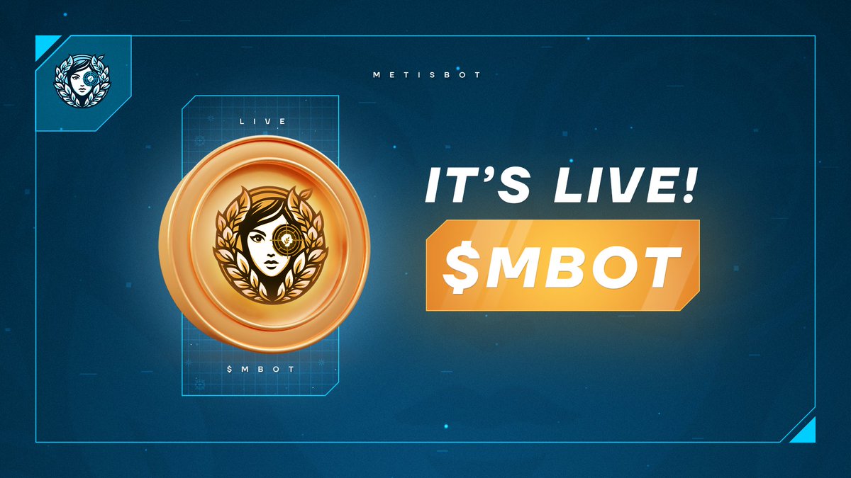 MetisSnipeBot's tweet photo. $MBOT IS LIVE! 🔥

The wait is over – we're officially live!

Buy link: https://t.co/QMtdMkAKbq

Chart: https://t.co/Rb3hyPK8t4

Metisbot: https://t.co/iBbkpVfdpQ https://t.co/wI8CYPLlq8