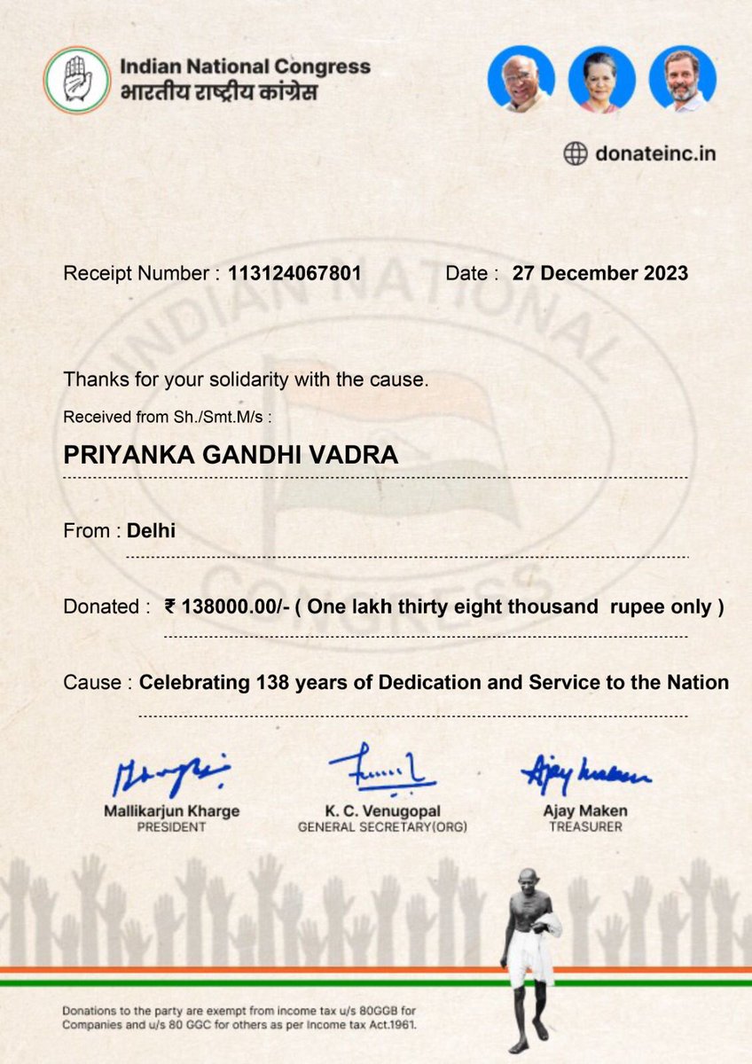 Priyanka Gandhi Vadra tweet media