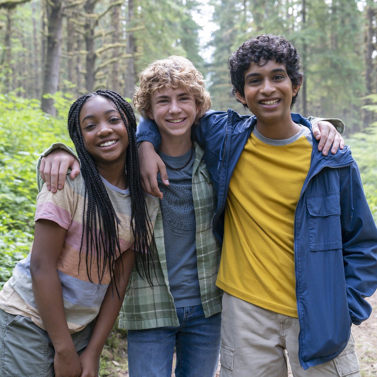 Annabeth, Percy, and Grover on a satyr path 🌲⚡ #PercyJackson, image size:1200x1200