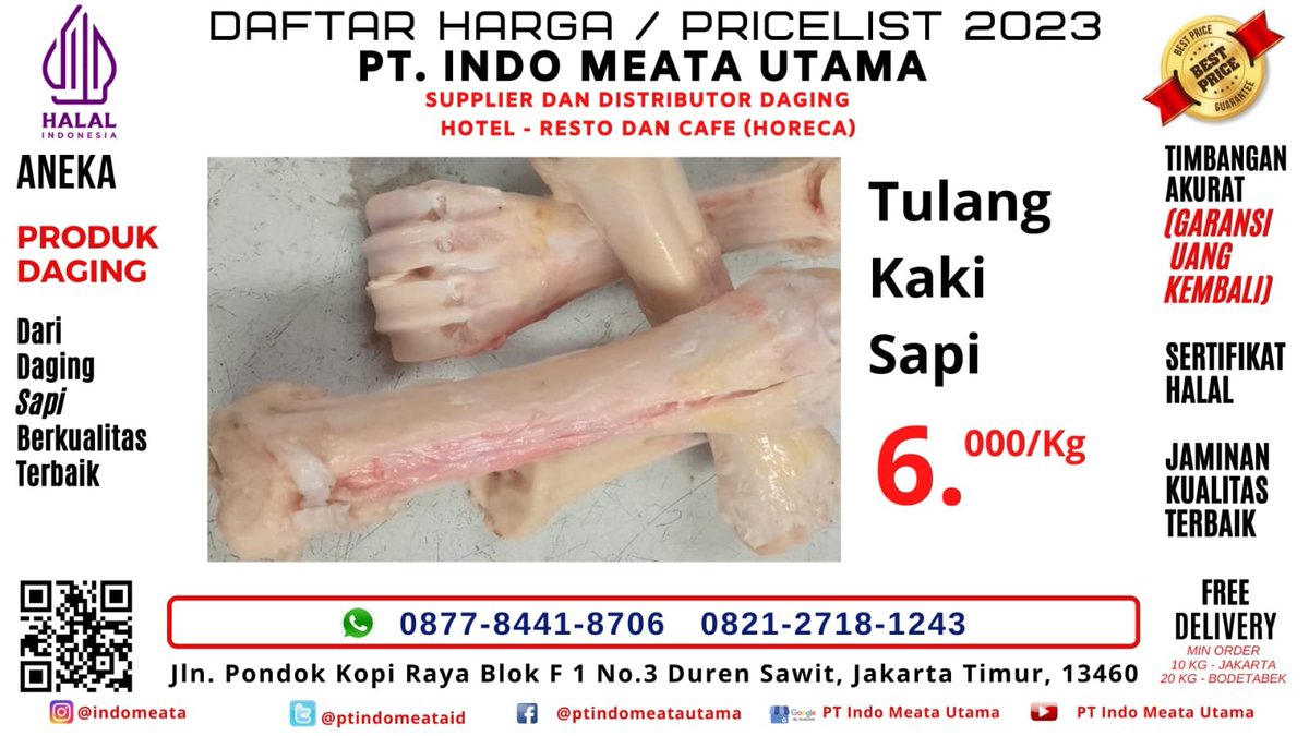 ptindomeataid's tweet image. Harga #Promo #Tulangsapi

PT. Indo Meata Utama di Google
posts.gle/idWkQ7Eb5PXcyW…