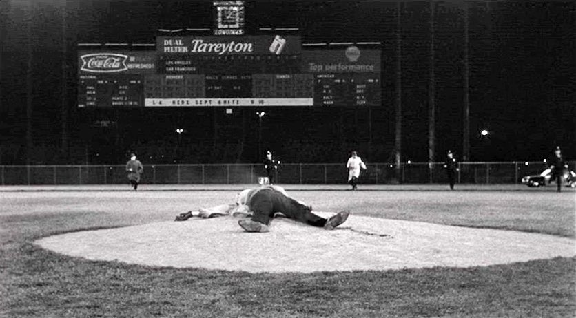 bittergiantsfan's tweet photo. On August 28, 1961, after a Giants game vs the Dodgers, a man was gunned down on the Candlestick pitcher’s mound. #ExperimentInTerror
And it wasn’t the Giants pitcher!
#SFGiants 🥃⚾️ #BeatLA
. https://t.co/ISYQifn9cE
