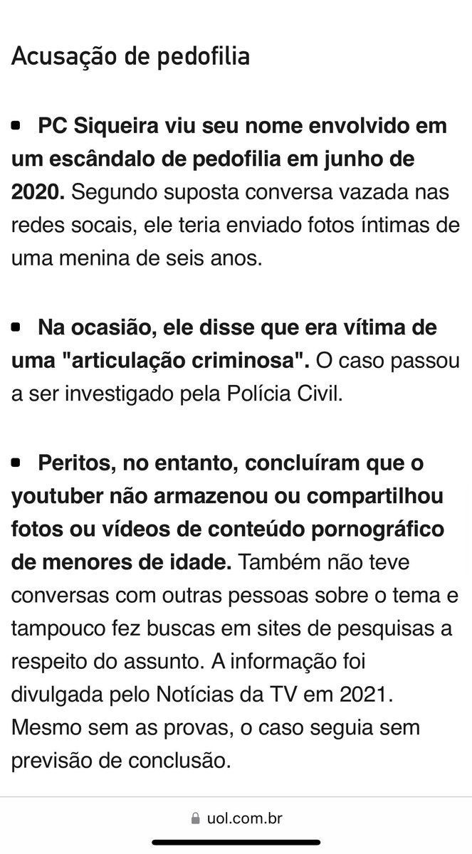 PC Siqueira foi o cara que me fez criar uma conta no YouTube. Eu adorava os vídeos dele, meus primeiros passos na internet eram rindo com ele nos vídeos do MAS POXA VIDA.

Tive a oportunidade de me tornar amiga do cara que eu admirava. Sempre foi gentil e engraçado, também era