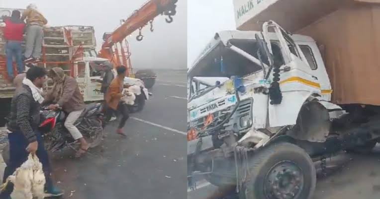 2 States

Yesterday a #truck loaded with #chickens was looted in #UP after an accident.

Last year an accident took place in #Punjab wherein a truck loaded with apples was looted by people.

Punjabis collected around 10 lakh and paid to #Kashmiri truck owner.
🫡 

#MatterOfPride
