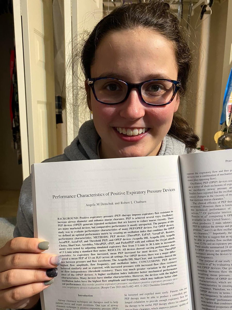 AngD11's tweet photo. My mom got me a printed version of the Journal my manuscripts is in. This is the last printed volume so it’s extremely special to me. 🫁#aarc #respiratorycare https://t.co/vTmgkJHpx3