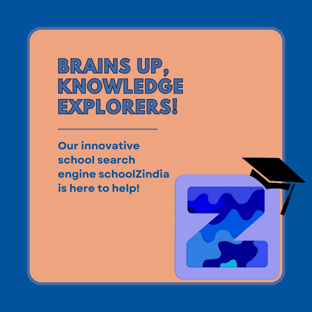 SchoolZIndia's tweet image. 🚀 BRAINS UP, KNOWLEDGE EXPLORERS! 🌐✨

Navigate the realm of education with schoolZindia, your innovative school search engine! 📚

#SchoolZindia #KnowledgeExplorers #EducationRevolution #TransformativeEducation  #schoollife #Ultimateschoolsearchengine #beyondbooksandbags