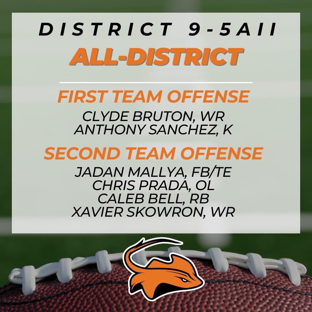 2nd team all district OL 2nd year in a row!