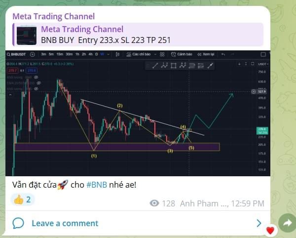 pbtuananh's tweet image. Có rất ít nhóm và KOLS bull về #BNB nhưng #Metatrading thì khác vẫn cho ae ăn 2 lệnh long BNB 
Ae check var ở 👇 nhé !
linktr.ee/anhphammt