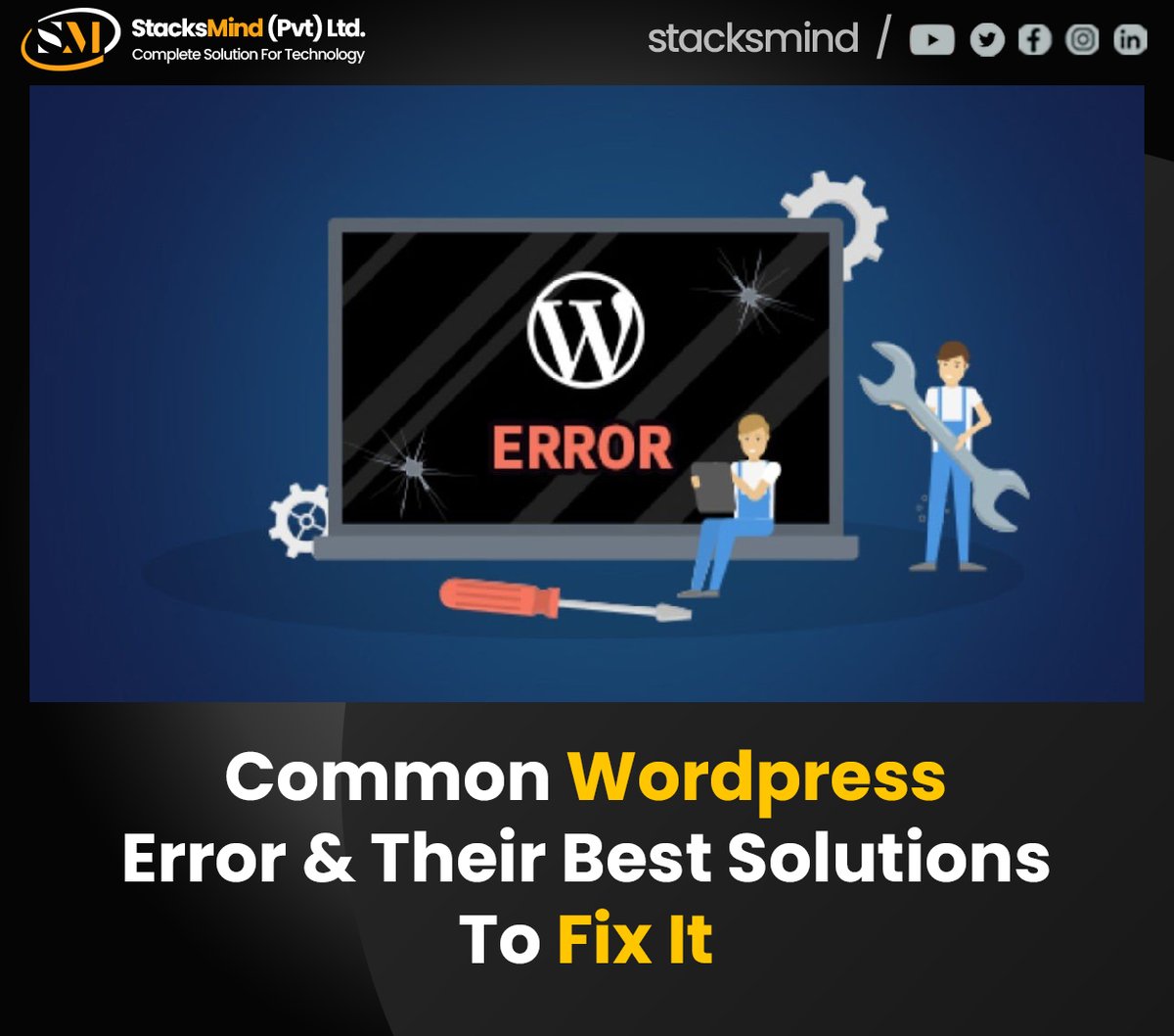 Stacks_Mind's tweet image. 1 White Screen of Death (WSOD)
2 Error Establishing Database Connection
3 Internal Server Error
4 Auto-update Failure
.
.
.
.
#stacksmind #wordpress #WordPressErrors #errors #solutions #wsod #maintenance #message #customepost #permalinks #website #development