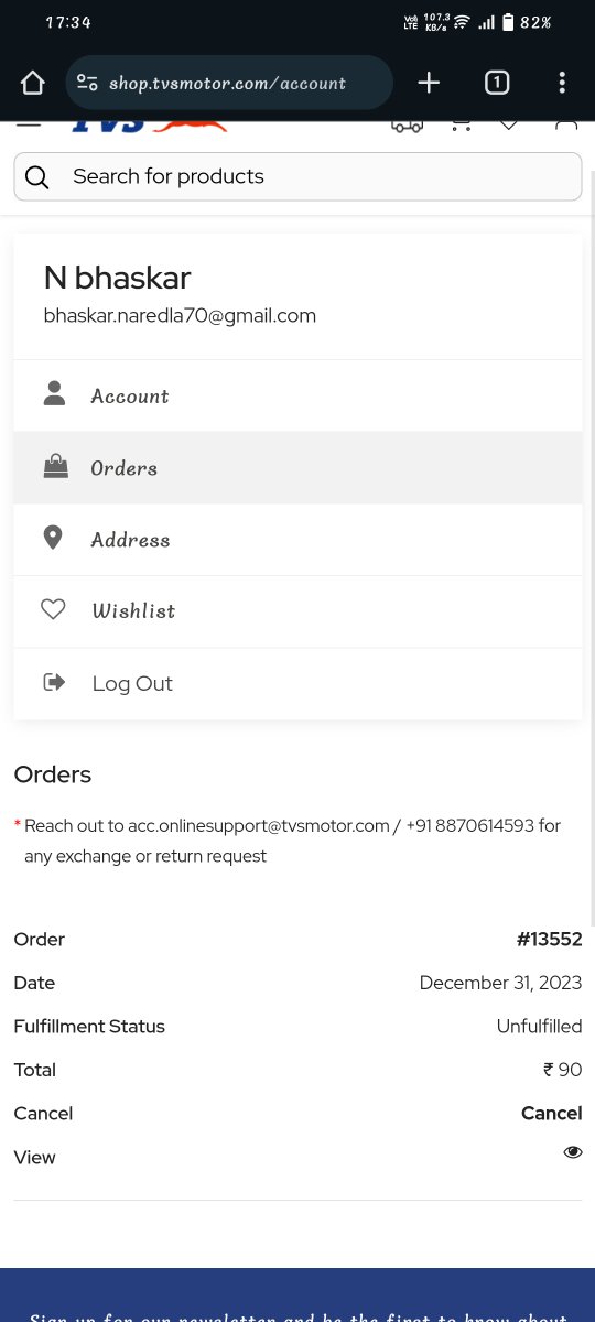 BhaskarNaredla2's tweet photo. @tvsmotorcompany  I just Ordered A gear shifter pad in dec 31 They've shown in site delivery in 4 to 5 days but Didn't receive any shipment details till now https://t.co/OXHoX0gfgN