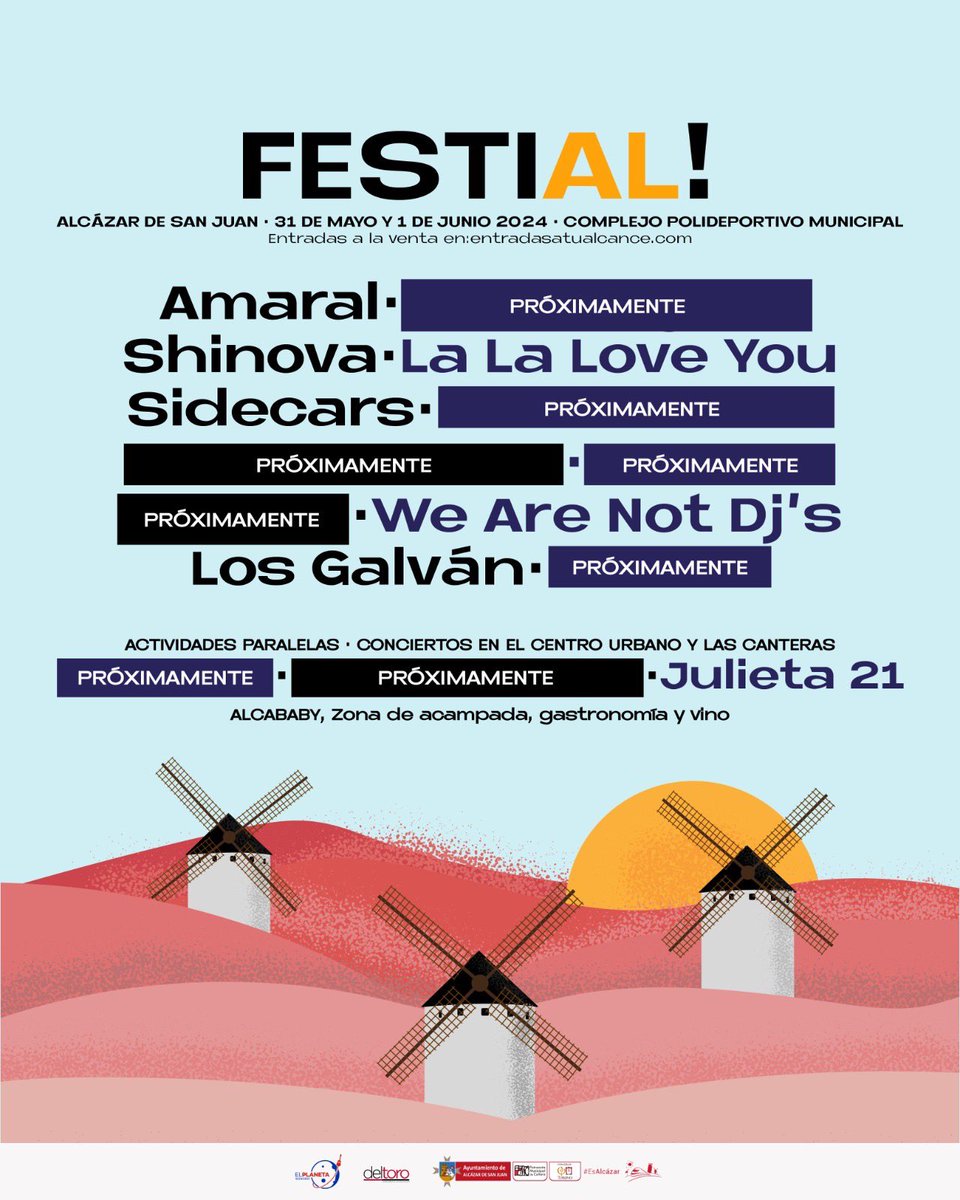 Nos vemos en Alcázar de San Juan esta primavera. Primer festival 2024 ⚡️💫