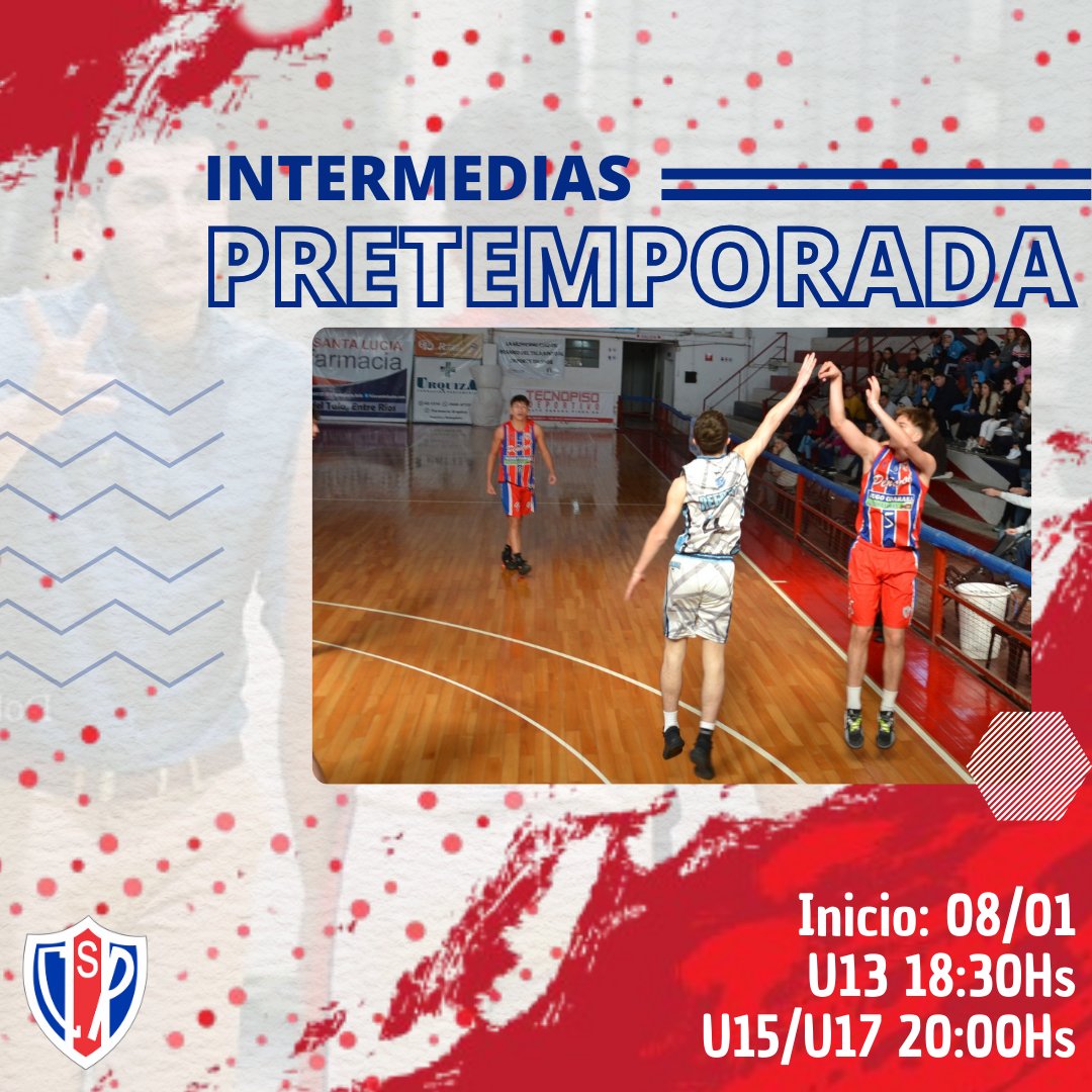 PrensaCSP's tweet photo. • 𝗜𝗡𝗧𝗘𝗥𝗠𝗘𝗗𝗜𝗔𝗦🏀
Este Lunes 08/01 comienza la pretemporada de cara a las competencias 2024, bajo la dirección de Mariano Panizza.

•U13 a las 18:30 
•U15 y U17 a las 20:00

#VamosPeña🔴⚪🔵 https://t.co/VrQzGxsPrW
