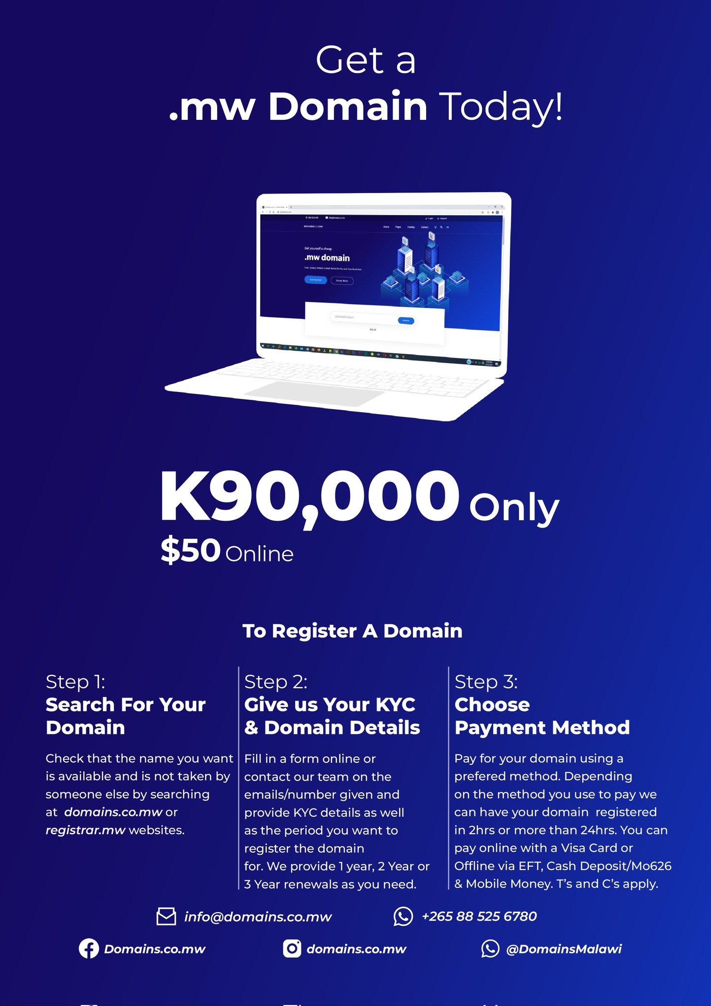 Talumba Chirwa on X: &ldquo;New year, new domain! Let us help you with 