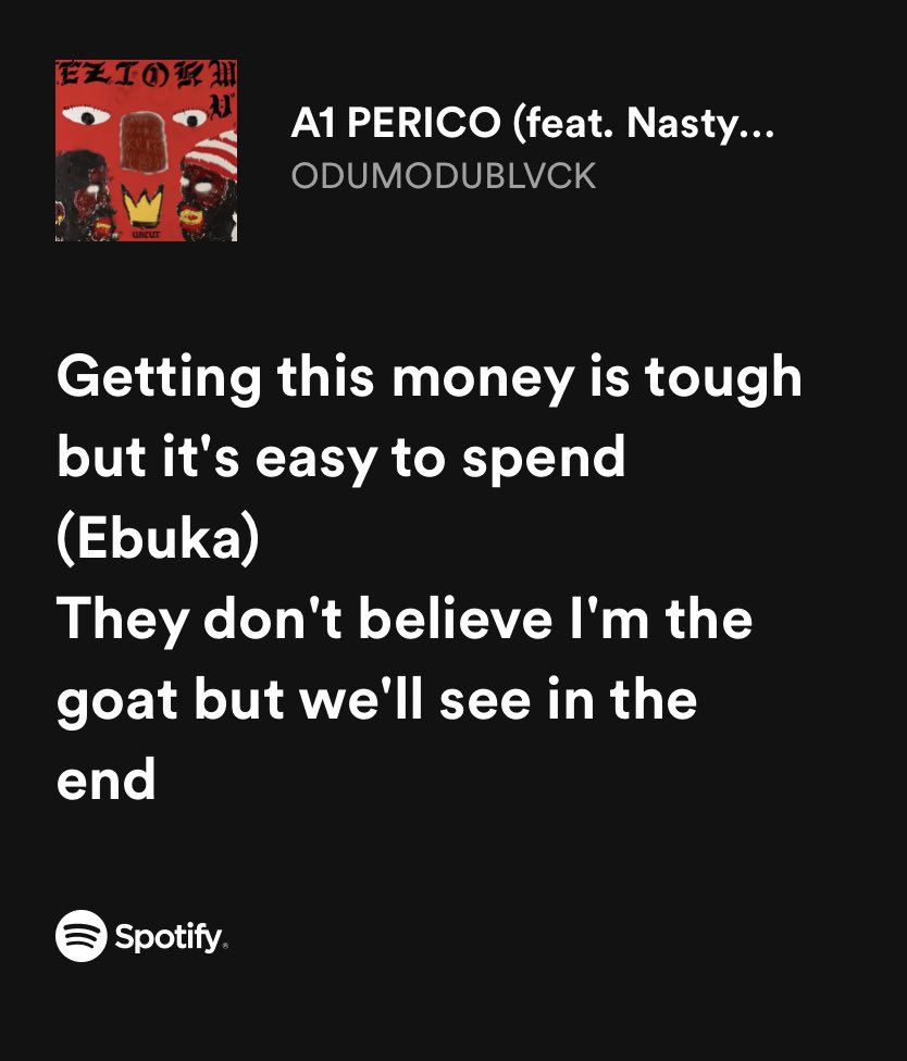 topboy_byo's tweet photo. Nasty C’s verse on A1 PERICO was crazy. Boy always brings fire.
Thoughts? 🤔

#NastyC #Odumodublvck #HipHop #Afrobeats #Naija #SouthAfrica #Amapiano #A1Perico https://t.co/MAscS9DmSb