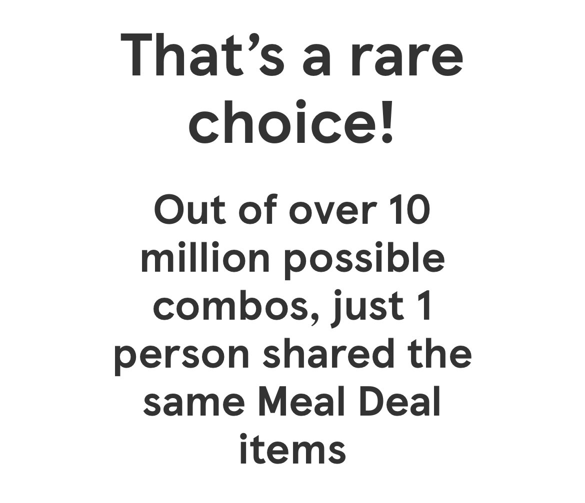 only one person out there fw my mealdeal combo bruh