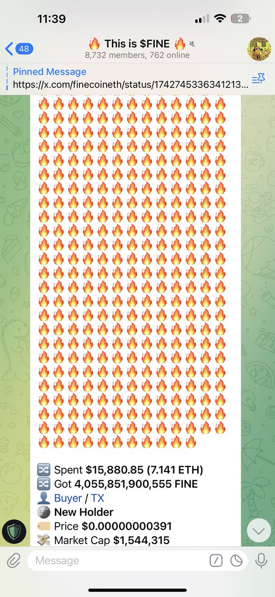 FineNutzz's tweet photo. @cryptojack Green $Fine candles are $FINE Community putting in the work 
Meme is amazing represent crypto in general when normies get on this I’m bull run will send hard @thisisfinerc @finecoineth #fine #memecoin https://t.co/YyPNufV1LD
