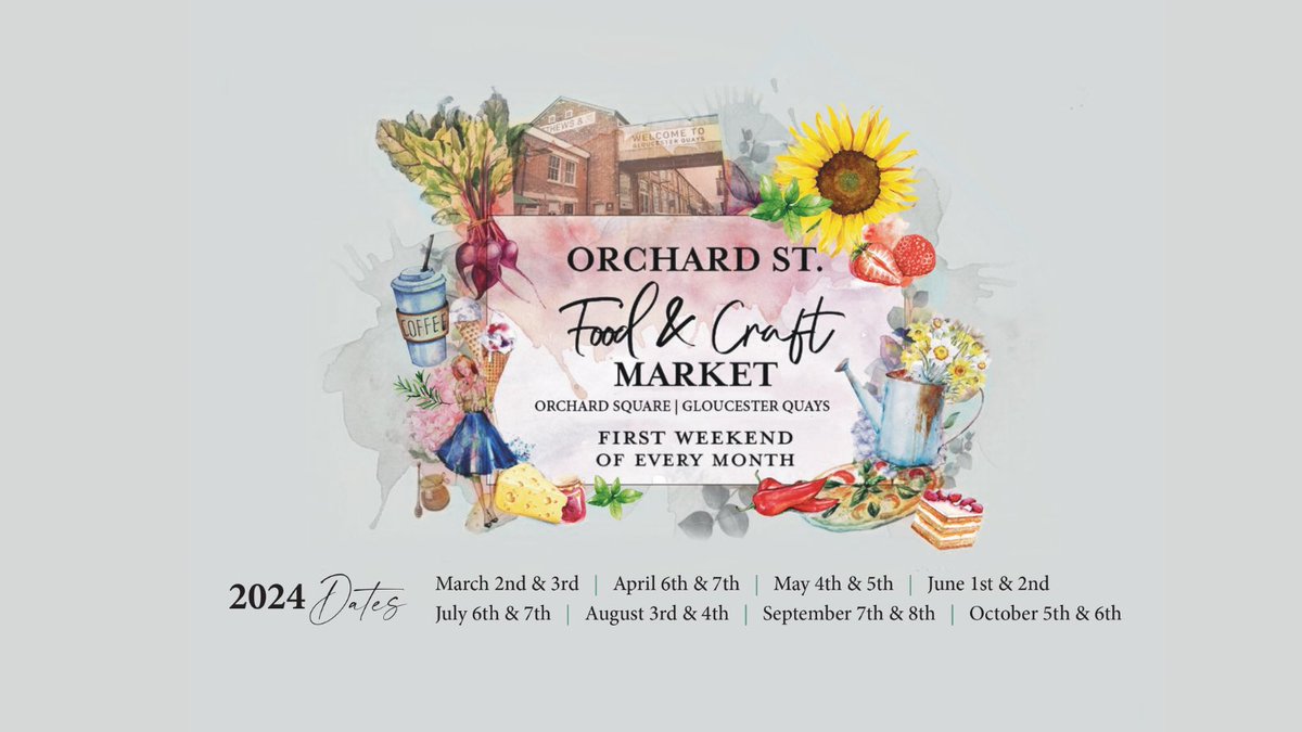 Gloucester Events (@glos_events) on Twitter photo Happy New Year! We're back and raring to go in 2024!
Our events diary is kicking off in March with the first of our Orchard St Food & Craft Markets <a href="/GloucesterQuays/">Gloucester Quays</a>
Sat 2nd and Sun 3rd March 2024
#savethedate #seeyouthere #gloucester Happy New Year! We're back and raring to go in 2024!
Our events diary is kicking off in March with the first of our Orchard St Food & Craft Markets <a href="/GloucesterQuays/">Gloucester Quays</a>
Sat 2nd and Sun 3rd March 2024
#savethedate #seeyouthere #gloucester