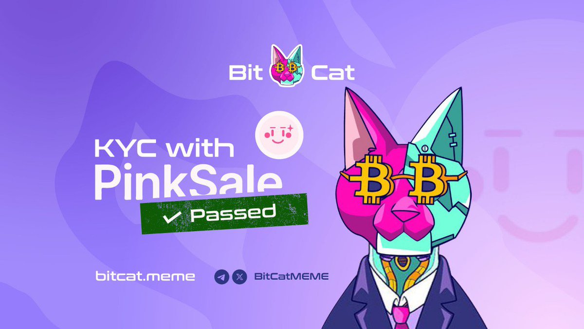 🌐 Exciting News! 🌐

We're thrilled to announce that BitCat has successfully passed KYC with PinkSale! Your trust and support drive our commitment to transparency and security. Check out our verified status here: 

pinksale.notion.site/BitCat-KYC-Ver…