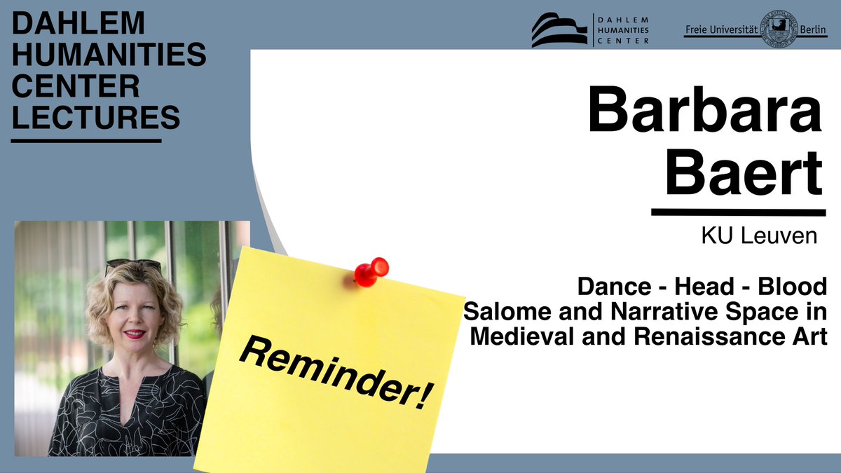 Reminder: Nächste Woche laden wir alle Interessierten herzlich zur ersten DHC Lecture des Jahres mit Kunsthistorikerin Barbara Baert (<a href="/KU_Leuven/">KU Leuven</a>) ein!

🗓️ 11.01.24, 18:15 Uhr

📍 Seminarzentrum, Raum L116

Weitere Infos: tinyurl.com/52exe72t