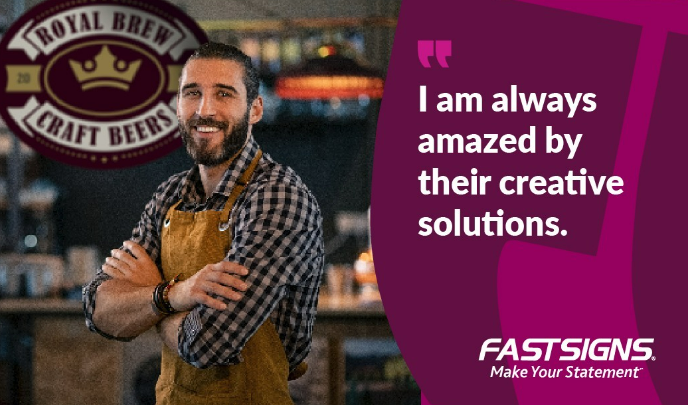 Creative visual solutions integrate your brand effortlessly, guiding and effectively communicating your unique message. #FASTSIGNS #MakeYourStatement #linkinbio