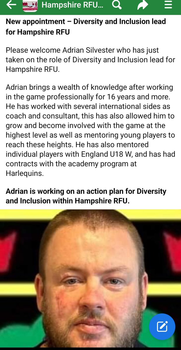 AdrianSilvester's tweet photo. Thankyou to @HampshireRFU for this opportunity, won't let you down. https://t.co/EHd9Jd5n3F