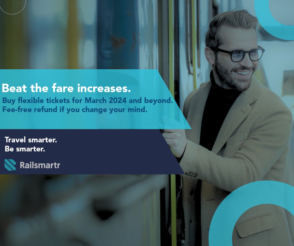 railsmartr's tweet photo. Did you know that you can still buy flexible #tickets for March 2024 and beyond at the 2023 price? Beat the #fareincrease and book them now with Railsmartr. We'll give you a fee-free refund if you change your mind. Looking for inspiration? Start here: https://t.co/LQYFN4TabT https://t.co/mwn0omNNha