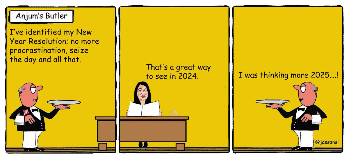 Butler shares his new year resolution with the boss 

#HappyNewYear2024